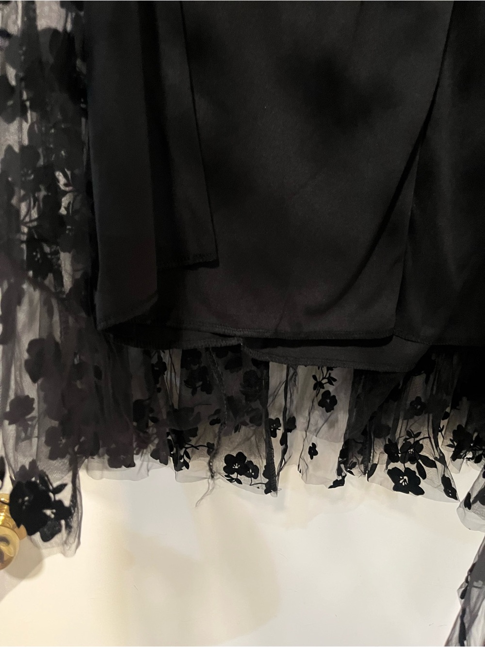 Chicwish Black Floral Mesh Midi Skirt - Women - Picture 6 of 7